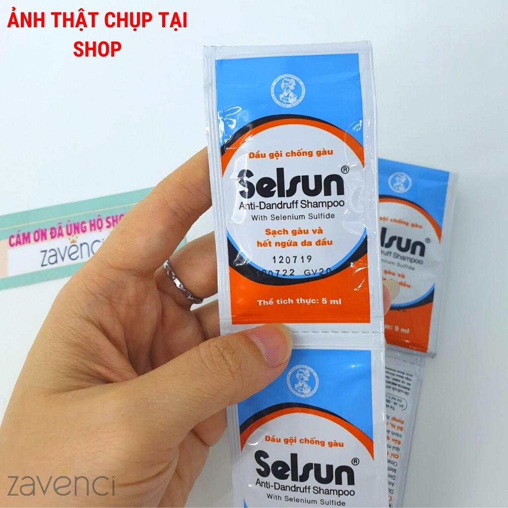 Dầu Gội SELSUN Sạch Gàu Và Ngứa Da Đầu Chính Hãng (Gói lẻ dùng thử - 5ml)