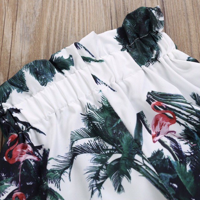 Set Trang Phục 02 Chi Tiết Áo Hai Dây vs Quần Short Họa Tiết Xinh Yêu... Cho Bé Từ 01-06Tuổi.