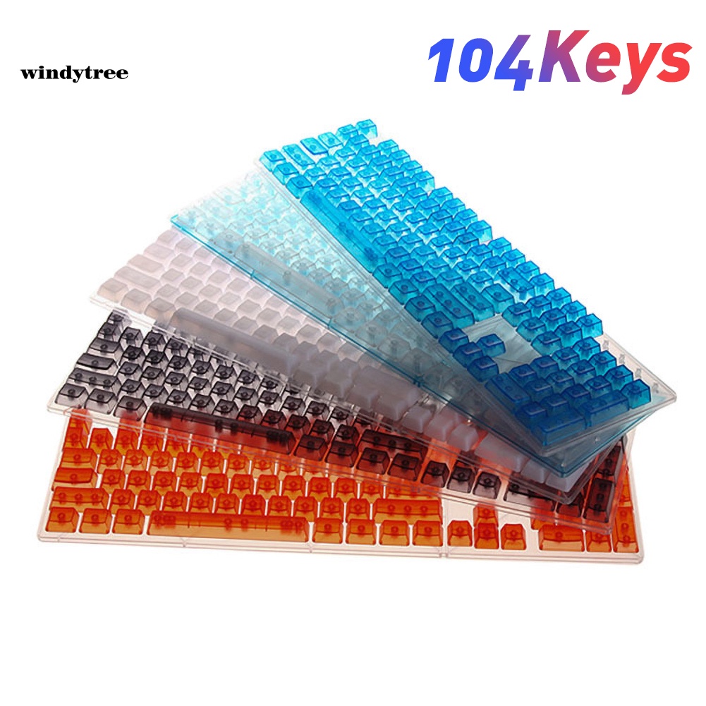 Set 104 nắp phím cơ màu trong suốt thay thế cho bàn phím cơ