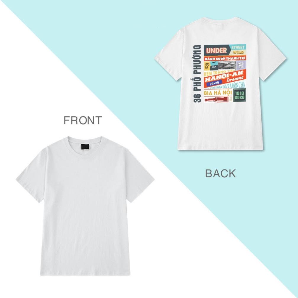 Áo Thun Tay Lỡ Hà Nội 36 phố phường Áo Phông Cotton HÀ NỘI XỊN Nam Nữ Unisex form rộng oversize (V243))