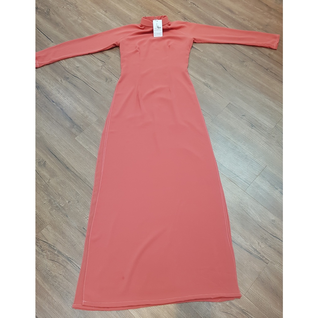 Áo Dài Truyền Thống Vải Chifon 4 Tà Màu Cam - Áo Dài Min | BigBuy360 - bigbuy360.vn