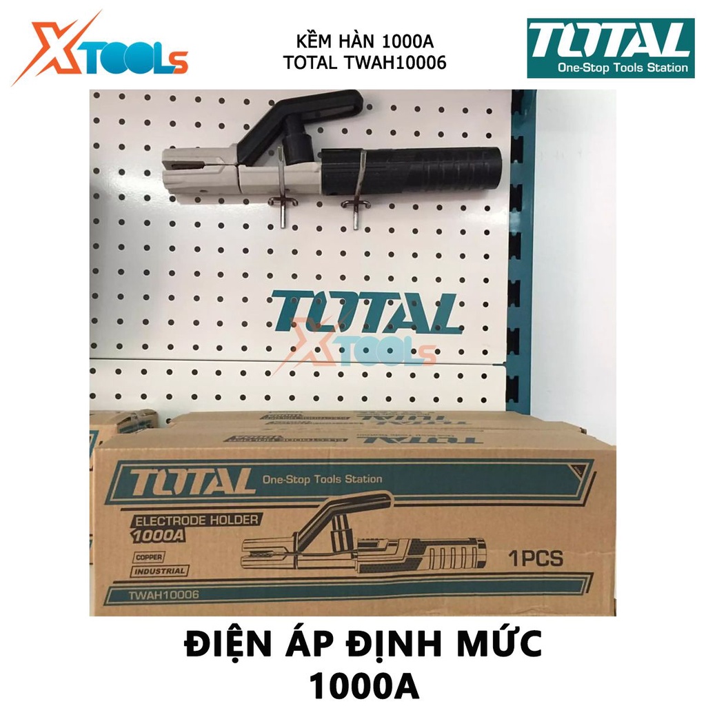 Kìm hàn TOTAL TWAH10006 kềm hàn 800A, Điện thế 220-240V, 30/T kẹp mũi hàn trong sửa chữa, lắp ráp cơ khí [XTOOLs][XSAFE]