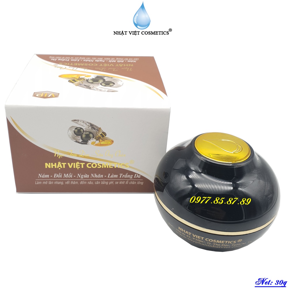 Kem Nám Ngọc Trai Đen VIP đồi mồi ngừa nhăn làm trắng da Nhật Việt Cosmetics 25g