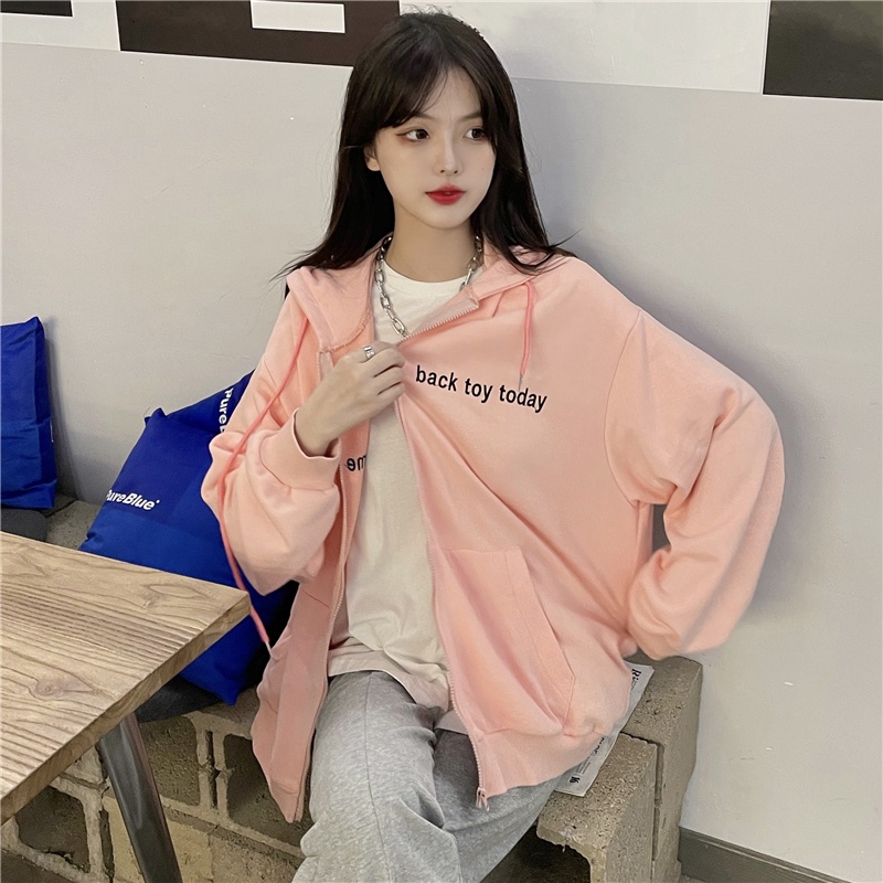 SUXI Áo Khoác Cardigan Tay Dài Dáng Rộng Thêu Họa Tiết Thời Trang Xuân Thu Cho Nữ