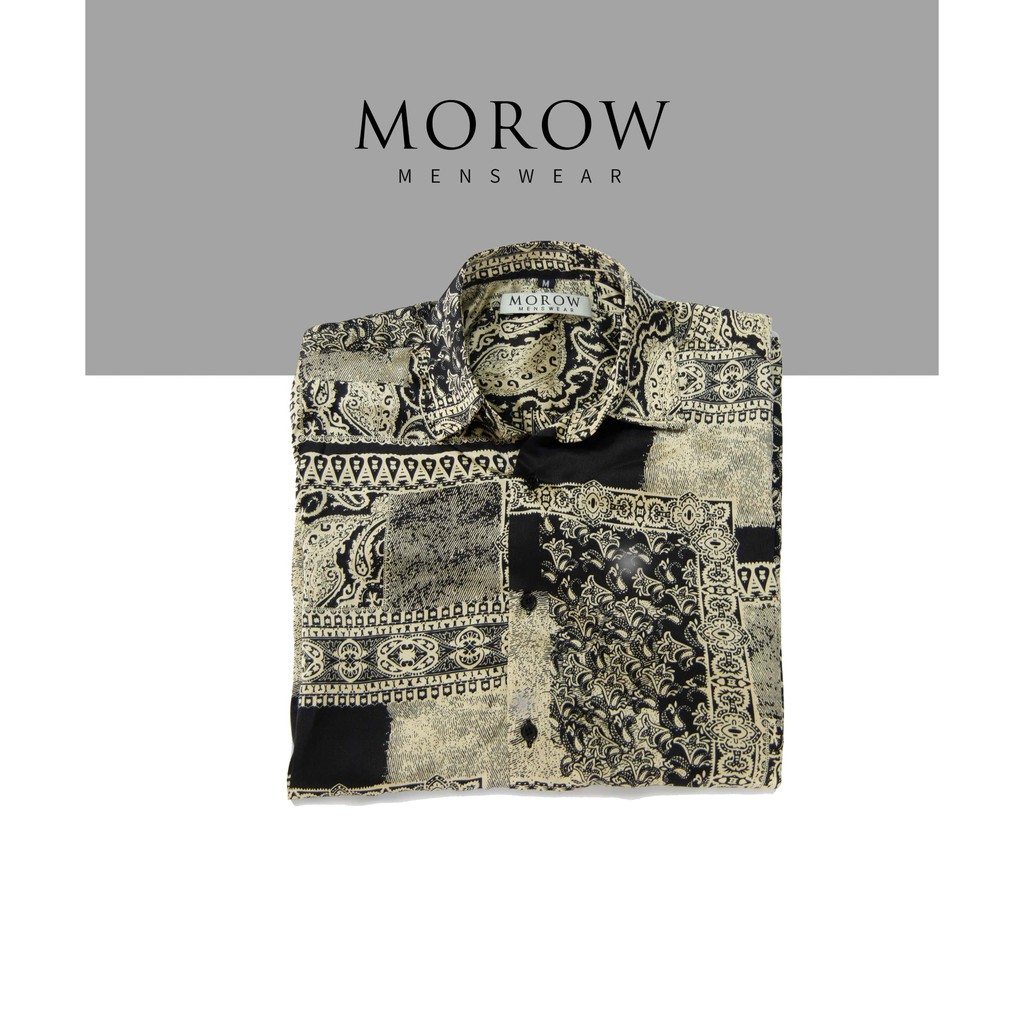 Áo sơ mi nam họa tiết ngắn tay MOROW A01 | BigBuy360 - bigbuy360.vn