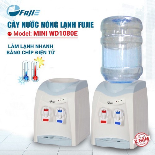 Cây nước nóng lạnh mini FujiE WD1080E, bình lọc tủ máy lọc nước nóng lạnh uống an toàn công nghệ Nhật Bản