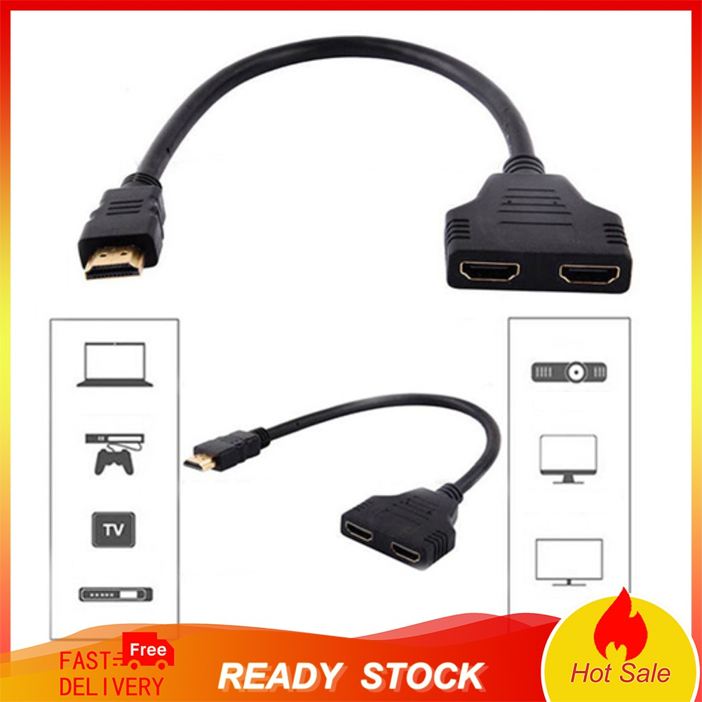 Dây cáp chia cổng HDMI 1080P 2 trong 1 tiện lợi