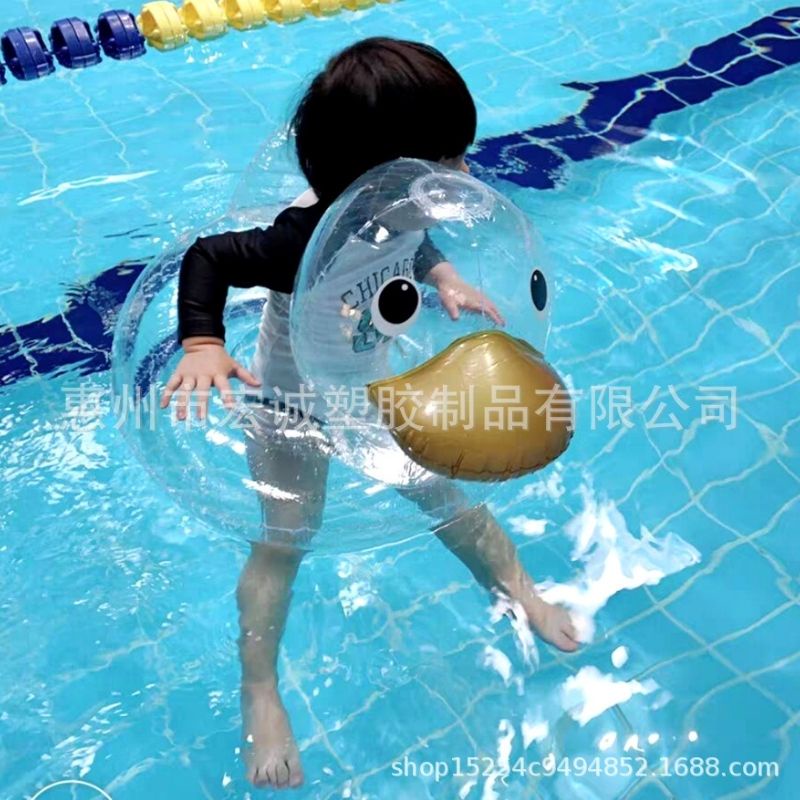 Phao bơi vịt mỏ vàng cho bé chống lật trong suốt JIMADO 8837257403