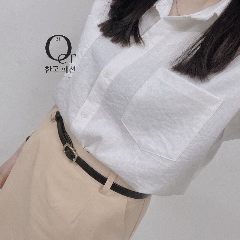 Chân váy xuông chất liệu thô mềm - dáng basic phong cách ulzzang Hàn Quốc