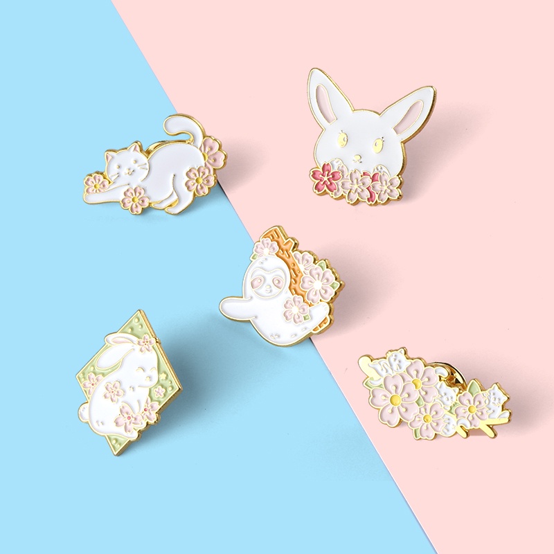 Ghim cài áo Miss Zoe hình động vật và hoa dễ thương cho nữ