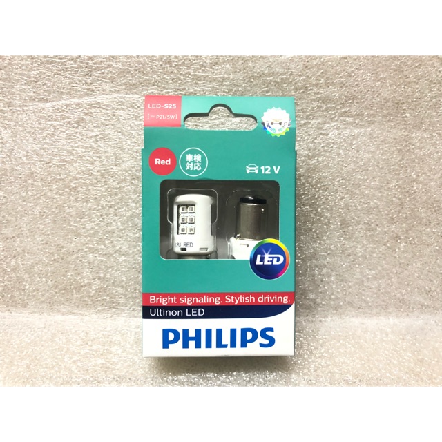 Bóng Philips LED S25 P21/5W Red