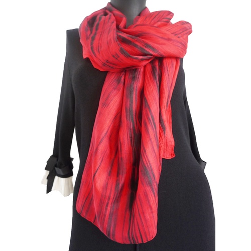 Khăn lụa nhiều màu Braid Tie Dye, khăn choàng lụa