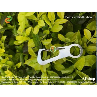 móc treo khóa hình chữ D có lỗ tròn 5.8x 2cm