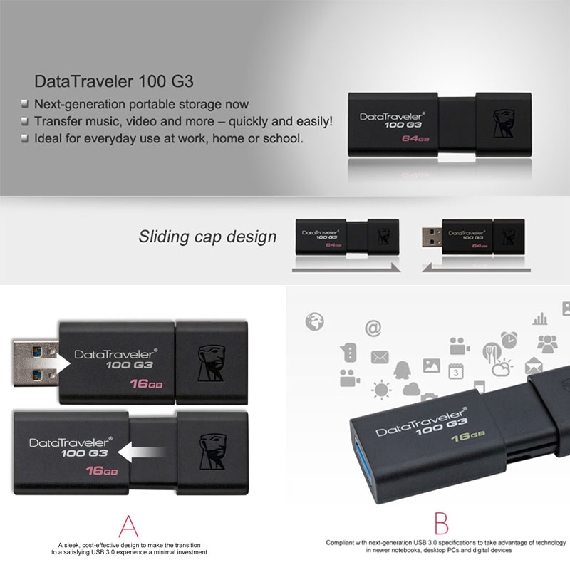 Usb Kingston 3.0 Dung Lượng 32gb 64gb 128gb