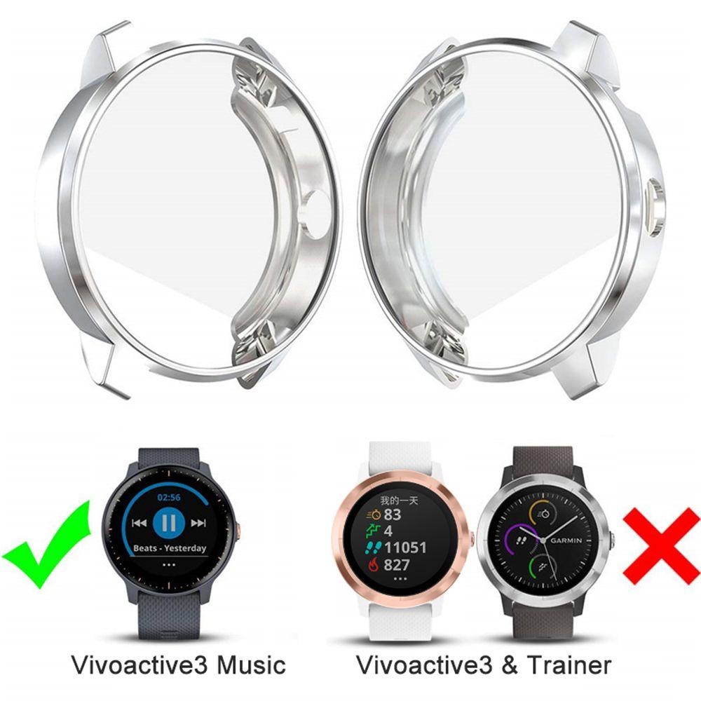 MYRONGVN Ốp TPU Mạ Điện Chống Trầy Xước Cho Đồng Hồ Garmin vivoactive 3 Music