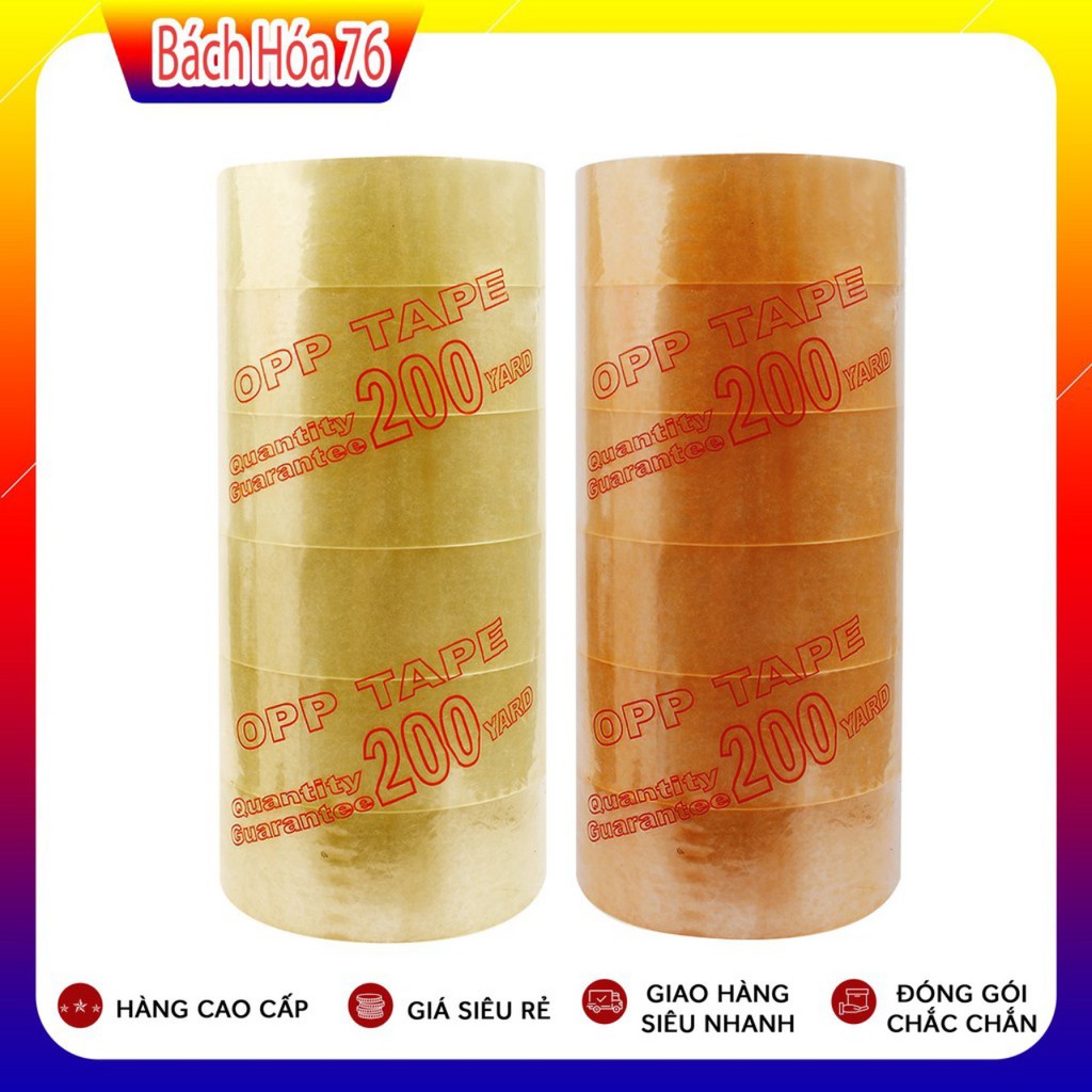 1,8KG/Cây CÂN ĐỦ (LÕI GIẤY SIÊU MỎNG 3MM) Băng Keo Băng Dính 200 YARD Cây 6 Cuộn