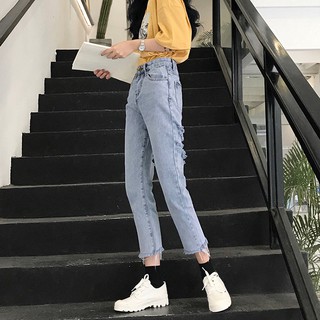 - Quần baggy jean rách sau đùi chất lừ đây ahh 😍😍😍