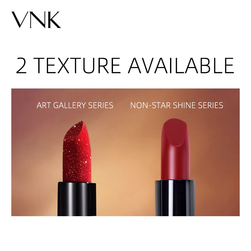 VNK Round Tube Matte Lipstick Long-Lasting Lip Stick (Black Tube)