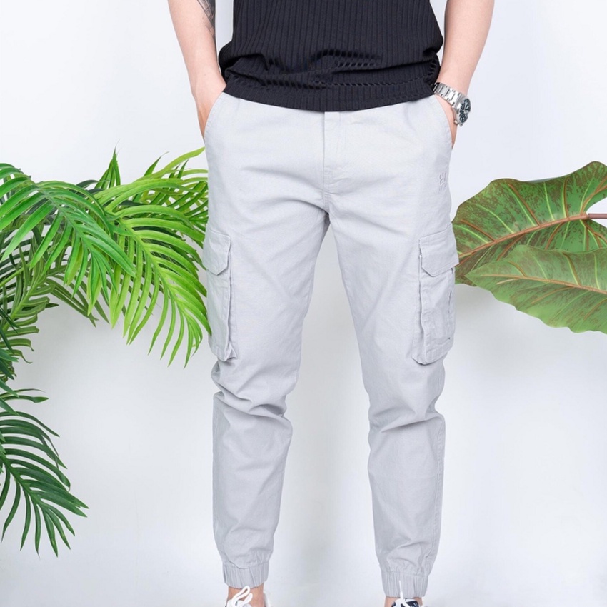 Quần jogger Kaki nam túi hộp Phong Cách Trẻ Trung