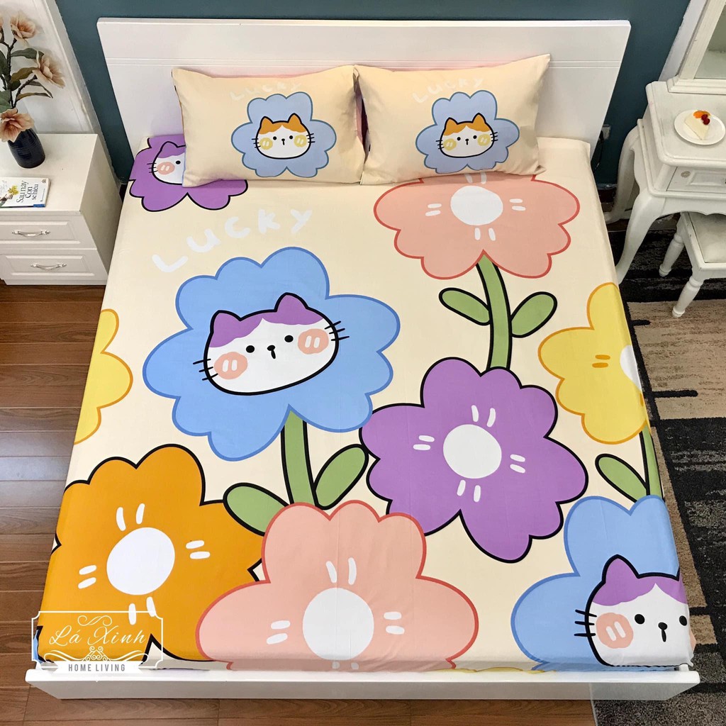 Bộ ga gối cotton 100% màu hoạt hình 3d cho bé Dreamhomebedding | BigBuy360 - bigbuy360.vn