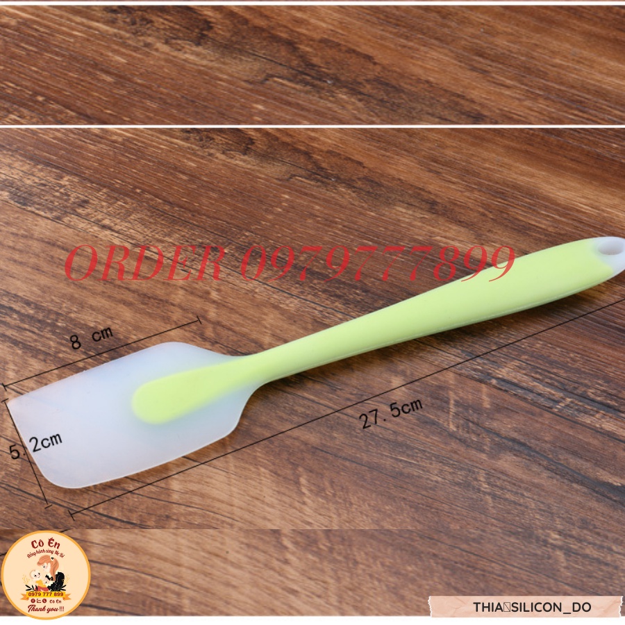 Muỗng Silicon trộn bột làm bánh, thìa trộn bột, thìa vét bột, phới trộn bột