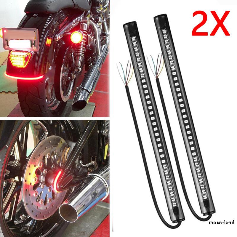 Strip Light Amber Accessories Universal License plate Brake Stop Tail Flexible Integrated Motorcycle Practical