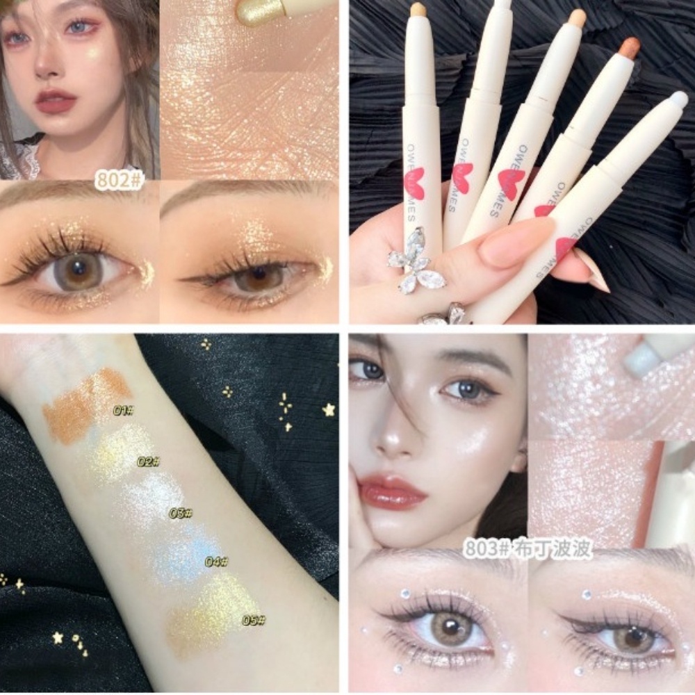 1 Bút Gel Kẻ Mắt Tơ Tằm Hai Đầu Màu Lì Tự Nhiên Có Độ Bóng Cao Làm Sáng Da
