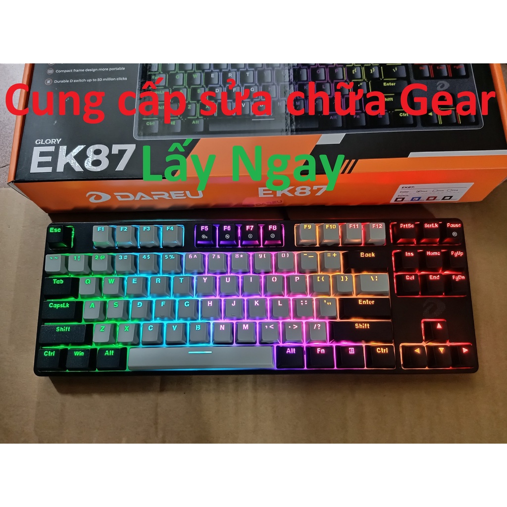 [Mã 257ELSALE2 giảm 7% đơn 300K] Bàn phím cơ DareU EK87 Multi LED Mix Màu