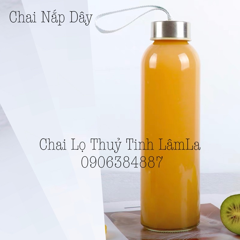 Chai Thuỷ Tinh Nắp Dây - Nắp Nhôm Bạc 300ml - 500ml