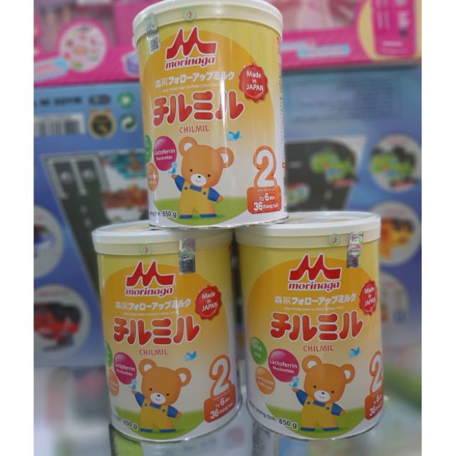 [có quà ]Sữa bột Morinaga Chilmil số 2 mẫu mới 850g