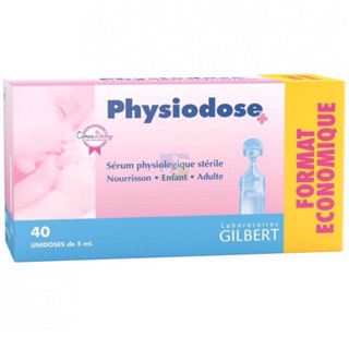 Nước muối sinh lí physiodose gilbert pháp 40 ống