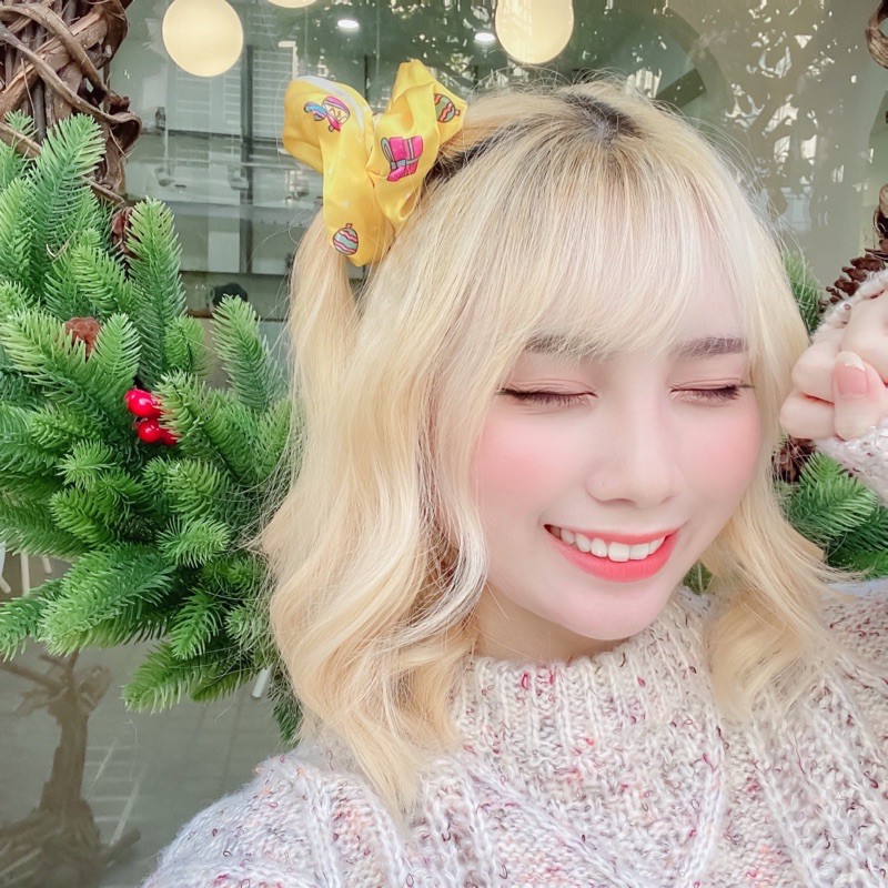 [XẢ KHO] Cột tóc Scrunchies Christmas, dây buộc tóc vải scrunchie Giáng sinh noel