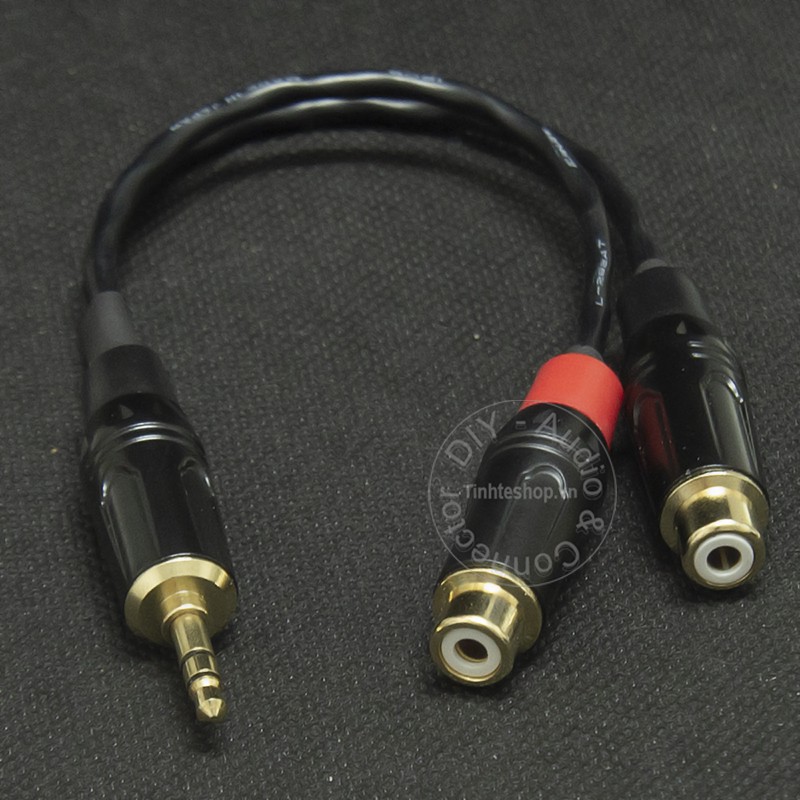 Dây cáp audio 3.5mm đực ra 2 cổng bông sen AV DIY - Cáp chia 3.5mm sang 2 cổng AV L R 0.2M 0.8M 1.5M