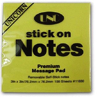 Giấy note UNC (3x2, 3x3, 3x5) vàng