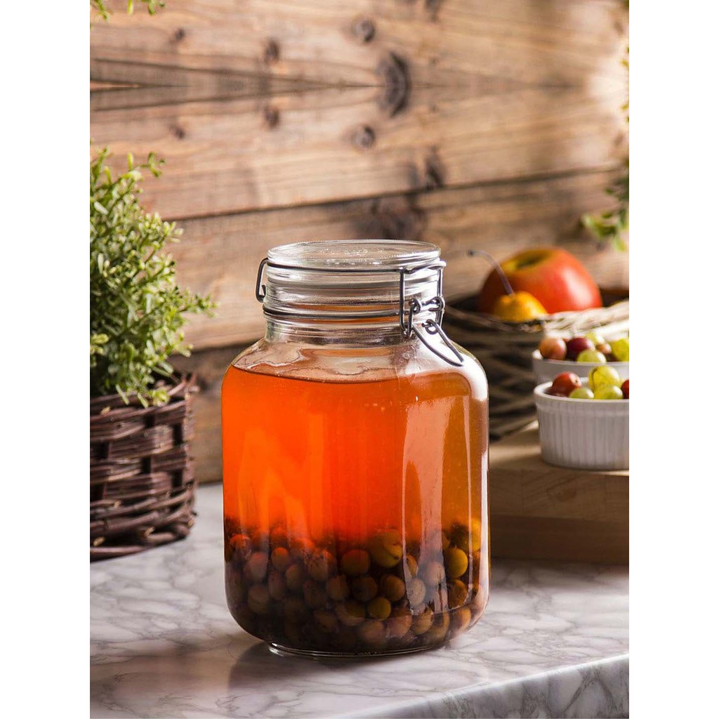 Hũ thủy tinh Bormioli Rocco Fido nắp cài 2L