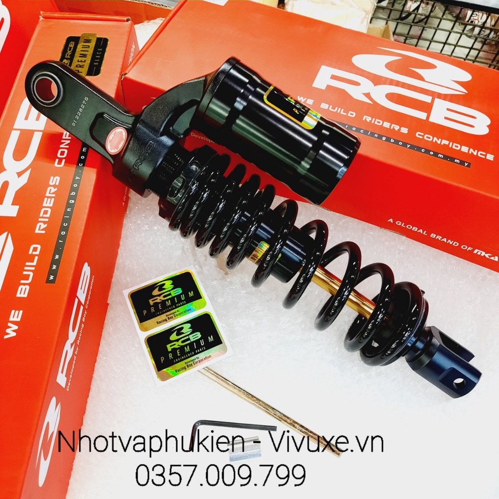 Phuộc RCB Vario, Click125i, Vision MB-2 Series 330mm Có bình dầu Chính hãng Racing Boy