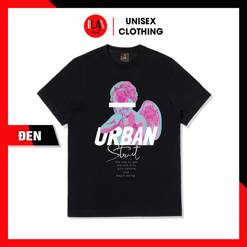 Áo Thun Unisex Trắng Đen Cupid Urban | LẠ STORE