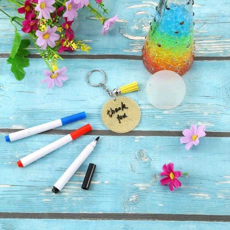 Móc Khóa Acrylic Trong Suốt Hình Tròn Có Lỗ Tiện Dụng