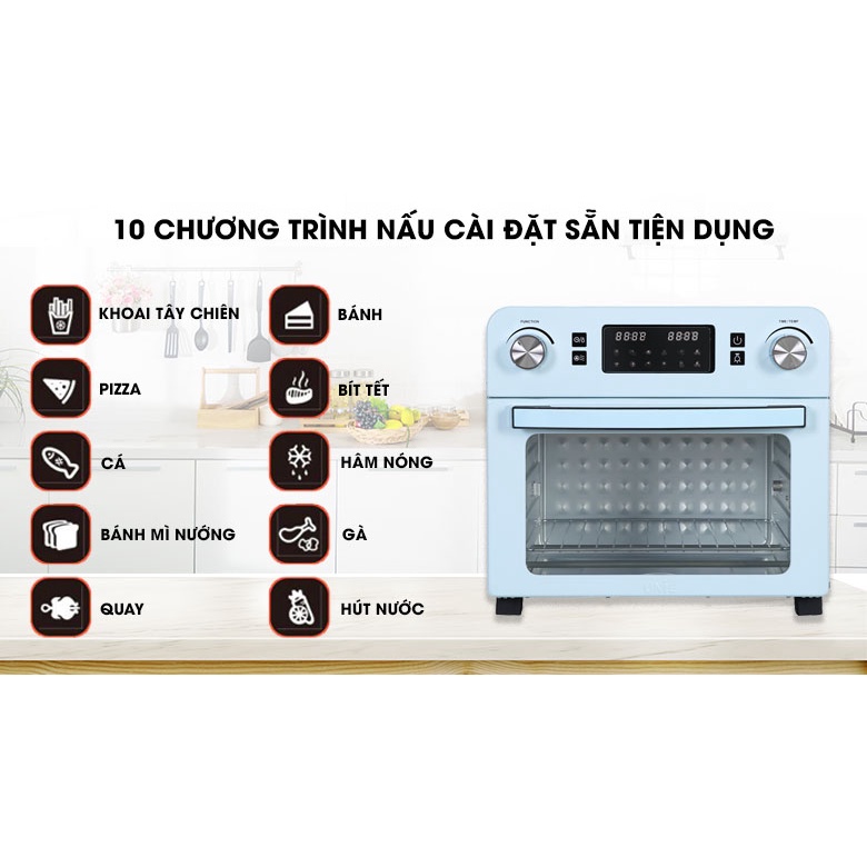 Lò nướng kiêm nồi chiên không dầu Unie Q36 25 lít