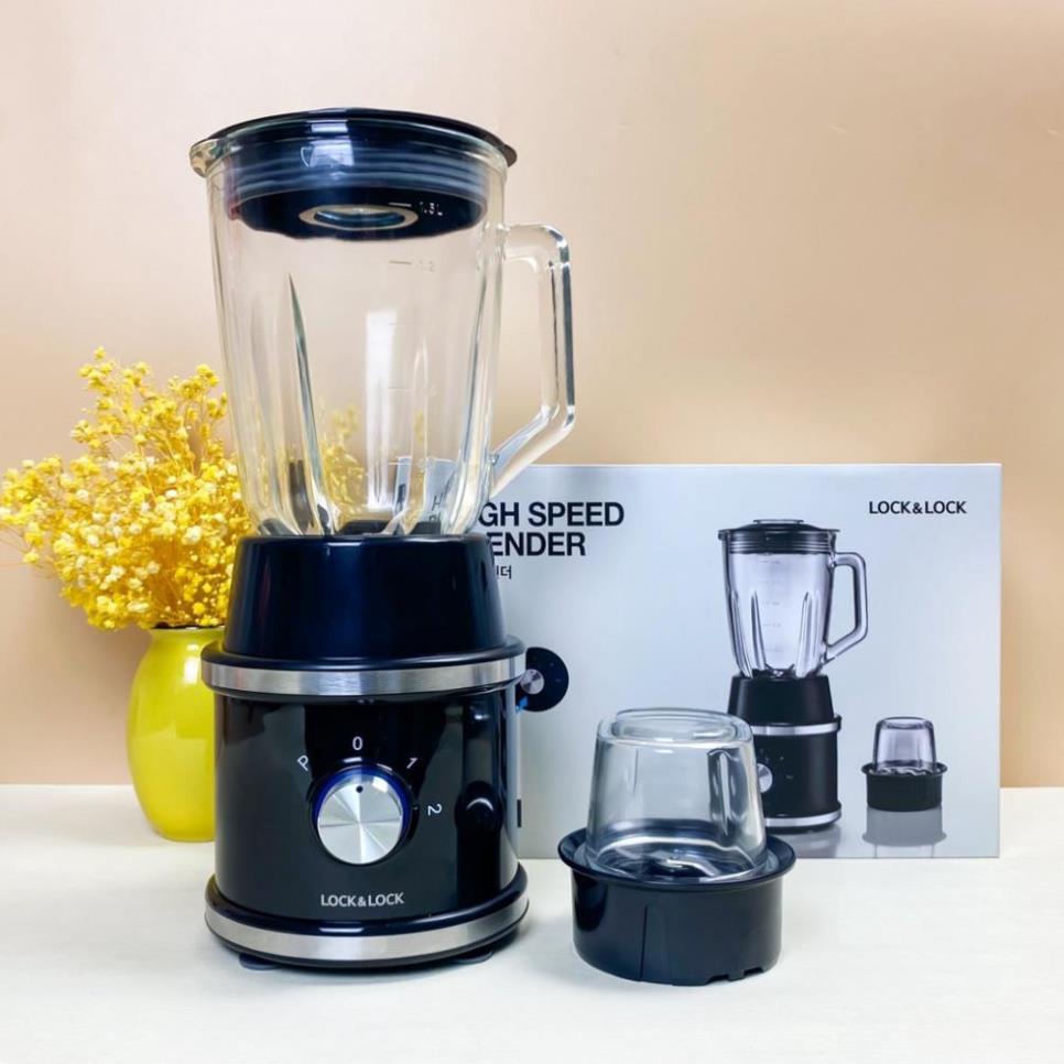 MÁY XAY SINH TỐ LOCK&LOCK EJM376BLK CỐI THỦY TINH DUNG TÍCH 1.5L 600W BẢO HÀNH 12 THÁNG CHÍNH HÃNG