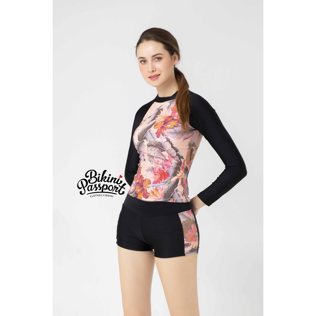BIKINIPASSPORT - Hai mảnh áo tay dài, quần short phối họa tiết - Floral BS375_FLO | BigBuy360 - bigbuy360.vn