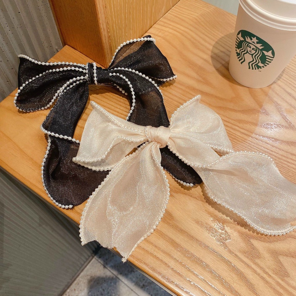 Dây và kẹp tóc nơ xinh phong cách Hàn Quốc