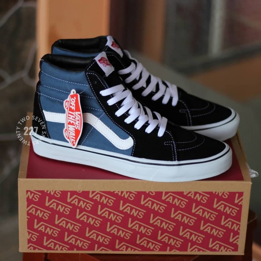 Giày Thể Thao Vans Sk8 Hi Màu Xanh Navy Thời Trang Cao Cấp Cho Nam