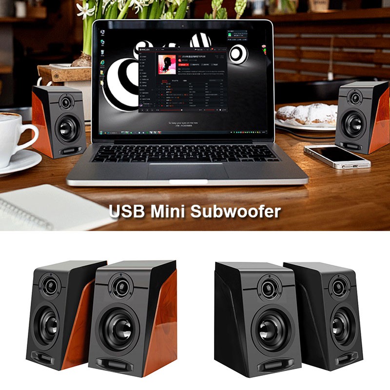 Computer Sound Box USB Stereo Speakers USB Power Stereo Smart Mobilephone Portable 3W 2 3.5mm Interface