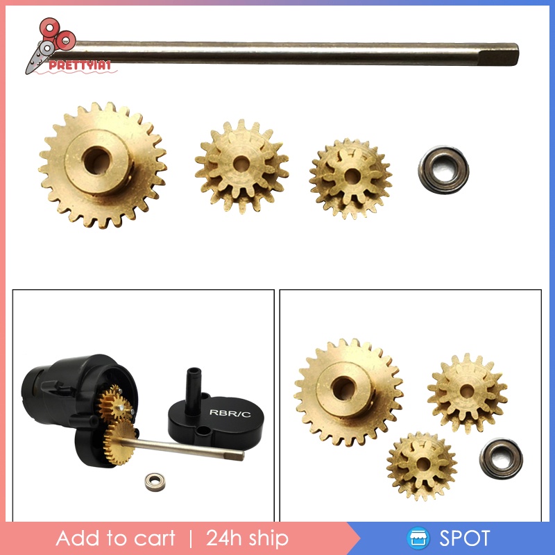 Bộ 3 Bánh Răng Hợp Kim 1 / 10 19T 24T 26T Cho WPL D12 RC DIY