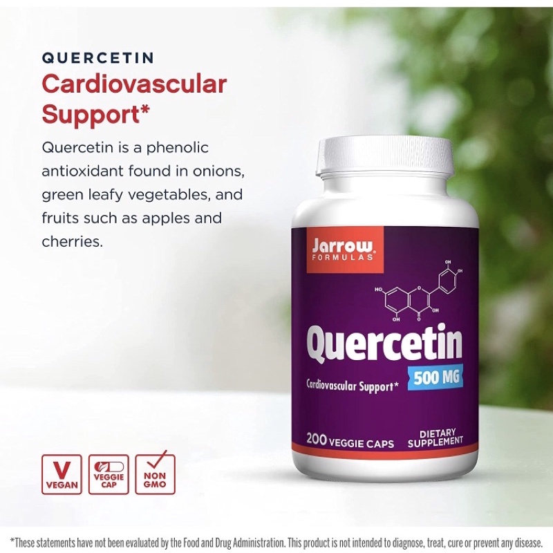 Viên uống hỗ trợ tăng cường miễn dịch Jarrow Formulas Quercetin 500 mg 200 viên USA