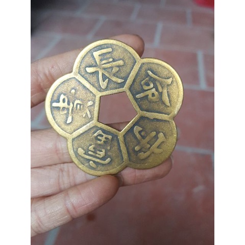 Đồng Tiền Hoa Mai 5 Cánh Chiêu Tài Lộc May Mắn