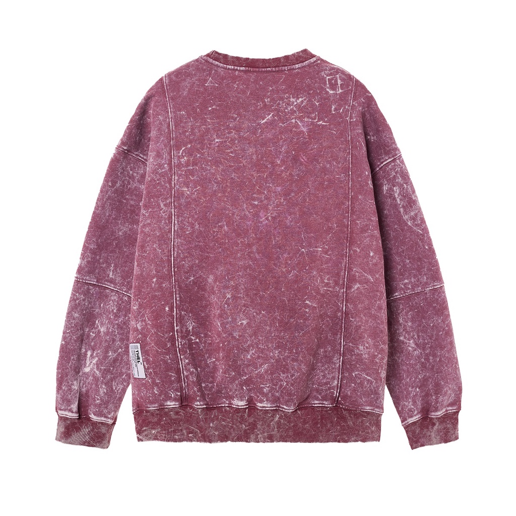 THELSTUDIOS Áo Sweater Nỉ Wash thêu logo Apparel