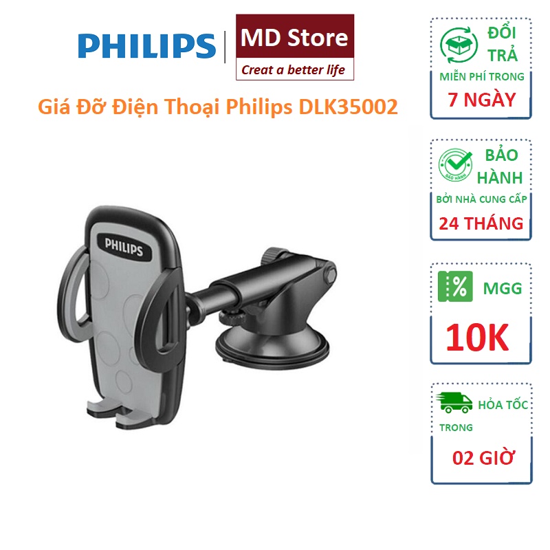 Giá đỡ điện thoại kẹp taplo và cửa gió Philips-DLK35002 - [levanhung_75885]