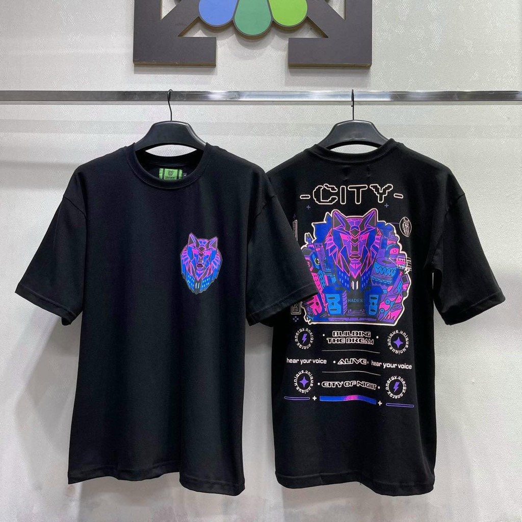 [LOCAL BRAND] Áo thun Hades city tay lỡ form rộng vải Cotton - Thời trang nam nữ Unisex Streetwear Hàn Quốc